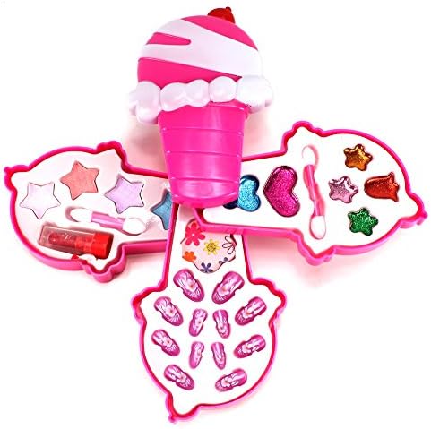 Ice Cream Case Pretend Play Toy Make Up Case Kit, Washable, Formulated for Children