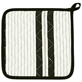 Cottage Stripe Black Pot Holder