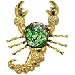 Green Scorpion Animal Brooches Pin