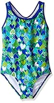 Speedo Big Girls'  Solid Infinity Splice One Piece Swimsuit
