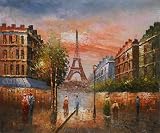 Art Reproduction Oil Painting - Famous Cities: Au Revoir To The Light of Paris - Standard 20x24 - Hand Painted Canvas Art