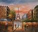 Art Reproduction Oil Painting - Famous Cities: Au Revoir To The Light Of Paris - Standard 20"x24" - Hand Painted Canvas Art