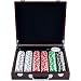 Best Quality 300 11.5 Gram Striped Dice Chips in Cigar Tray Chip Case
