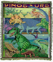 Dinosaurs Large Throw Blanket