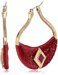 The SAK Thread Wrapped Click Hoop Earrings