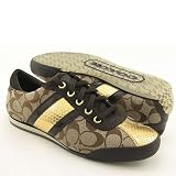 COACH Meagan Lace-Up Python Print Brown Womens