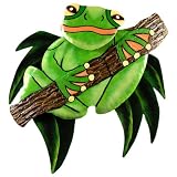 Frog on a Limb Metal Wall Sculpture
