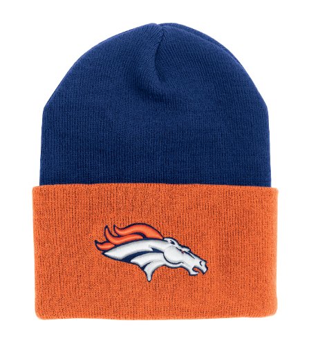 NFL Men's End Zone Cuffed Knit Hat - K010Z (Denver Broncos, One Size Fits All)