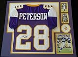 ADRIAN PETERSON AUTOGRAPHED SIGNED MINNESOTA VIKINGS JERSEY FRAMED JSA COA