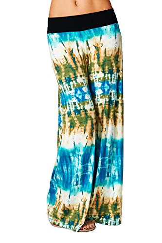 Womens Palazzo Tie Dye Pants Gaucho Pants Long Pants Wide Leg Pants For Women