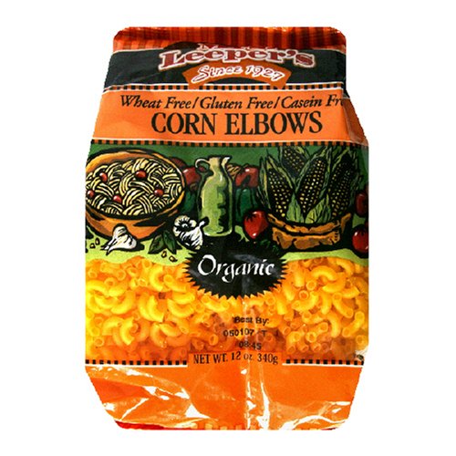 Mrs. Leeper's Pasta Organic, Corn Elbows, 12-Ounce Bags (Pack of 12)