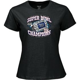 New York Giants Super Bowl XLII Champions Ladies Ring Tee