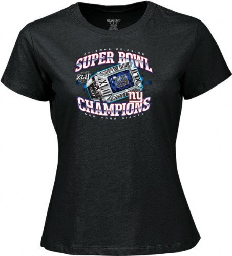 Buy New York Giants Super Bowl XLII Champions Ladies Ring Tee
