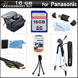Buy 16GB Accessory Kit For Panasonic HDC-TM80K HD Twin Memory Camcorder Includes 16GB... by Butterfly