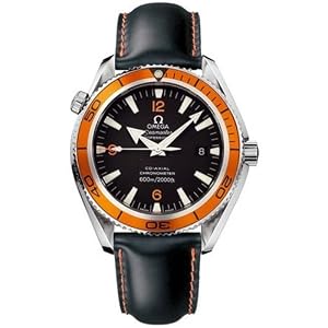 Omega Men's 2909.50.82 Seamaster Planet Ocean Automatic Chronometer Orange Bezel Watch