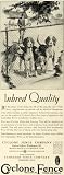 1932 Ad Cyclone Fence Wire Iron Chain-Link Fencing Dogs - Original Print Ad