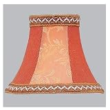 Shades - Chandelier Clip On Lamp Shade - Mauve Floral with Fancy Trim - B5517