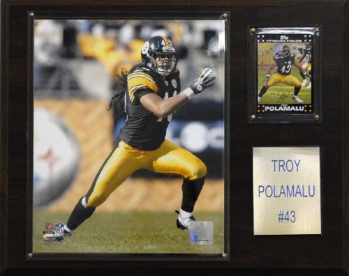 NFL Troy Polamalu Pittsburgh Steelers Player Plaque