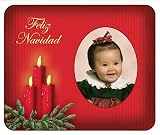Feliz Navidad-Candles. Photo Magnet Frame