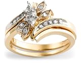 10k Choice of White or Yellow Gold Diamond Bridal Set (1/5 cttw, I-J Color, I2 Clarity)