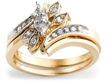10k Choice of White or Yellow Gold Diamond Bridal Set (1/5 cttw, I-J Color, I2 Clarity)