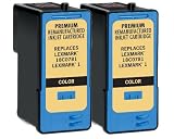 Office 66 Remanufactured Replacement for Lexmark 1 (18C0781) Color 2-Pack Inkjet Print Cartridge