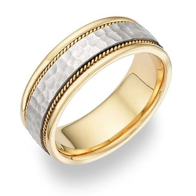 Hammered wedding rings women