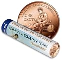 2009 Lincoln Penny Roll - Formative Years - Phildelphia Mint - JUST IN - NEW - Uncirculated