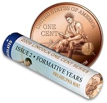 2009 Lincoln Penny Roll - Formative Years - Phildelphia Mint - JUST IN - NEW - Uncirculated