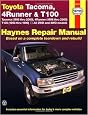 Toyota Tacoma, 4 Runner & T100 Automotive Repair Manual. Models covered: 2WD and 4WD Toyota Tacoma (1995 thru 2000), 4 Runner (1996 thru 2000) and T100 (1993 thru 1998)