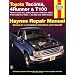 Toyota Tacoma, 4 Runner & T100 Automotive Repair Manual. Models covered: 2WD and 4WD Toyota Tacoma (1995 thru 2000), 4 Runner (1996 thru 2000) and T100 (1993 thru 1998)