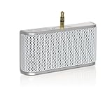 Macally Portable Stereo Speaker with Lithium Battery Silver TurboTune