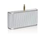 Macally Portable Stereo Speaker with Lithium Battery Silver TurboTune