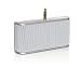Macally Portable Stereo Speaker with Lithium Battery Silver TurboTune