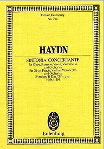 SINFONIA CONCERTANTE FOR     OBOE BASSOON VIOLIN VIOLONCELLO ORCHESTRA HOB I:105 STSC (Edition Eulenburg)