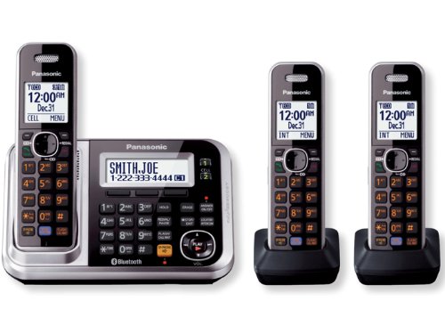 Panasonic KXTG7873S DECT 6.0 3-Handset High Quality Phone System with Answering Capability