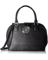 DEL MANO Dome Satchel with Detachable Shoulder Strap Convertible Top-Handle Bag