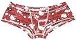 Red Hello Kitty Faces All-Over low-rise boy short for women