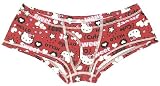 Red Hello Kitty Faces All-Over low-rise boy short for women