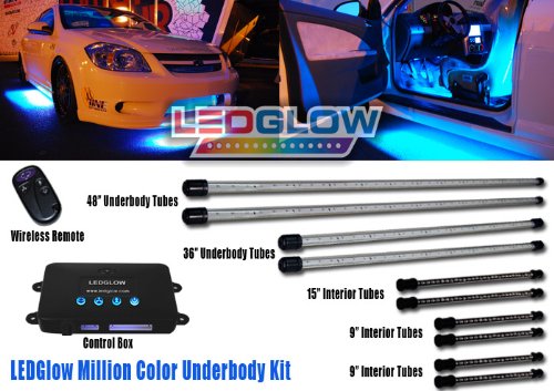 10pc Million Color Wireless Led Underbody & Interior Kit