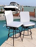 Comfort Care Cast Aluminum Counter Swivel Outdoor Barstools 27