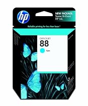 Original HP 88 Cyan Officejet Ink Cartridge in Retail Packaging