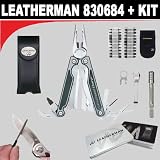 Leatherman (830684) Charge TTi w/Leather Sheath w/Quick-release Lanyard Ring & Removable Pocket Clip In Elegant Gift Tin + Leatherman (931004) Diamond Coated Sharpening System + Leatherman (934870) 42 Bit Assortment w/Nylon Sheath + Leatherman (931009) Bit Driver Extension