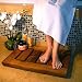 Le Spa Teak Floor & Shower Mat, Tile Model E, Rectangular