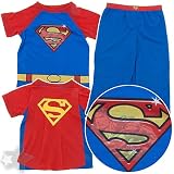 Superman Blue and Red Pajamas with Cape for Toddlers and Boys