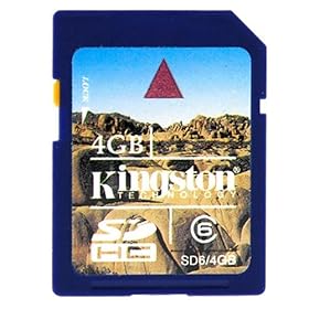 Kingston Digital, Inc. 4 GBFlash Memory Card SD6/4GBKR