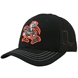 Zephyr Miami Hurricanes Black Smoke Screen Fitted Hat