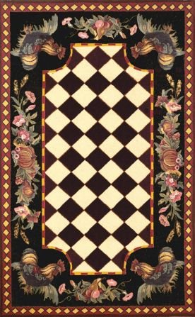 Trans-Ocean Tuscany Rooster Red 8022/24 3' 5'' X 5' 5'' Area Rug