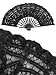 Renaissance Lace Hand Fan Black