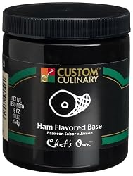 Custom Culinary Chef's Own Touch Ham Flavor Soup Base, 16-Ounce Plastic Jars (Pack of 6)